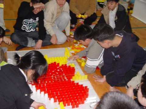 성도교회 중등부 동계수련회 도미노게임 사진 9