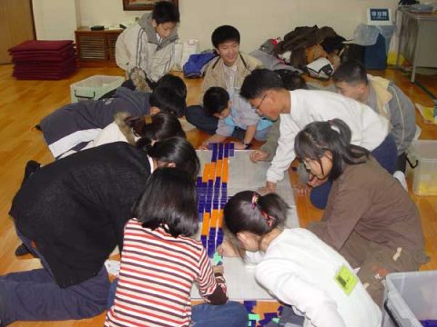 성도교회 중등부 동계수련회 도미노게임 사진 5