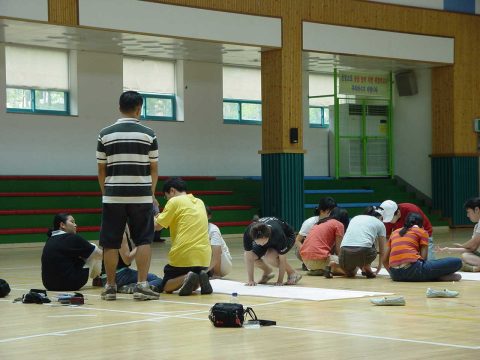 2005 국제 청소년 캠프 한마음 도미노 행사 (1) 사진 2