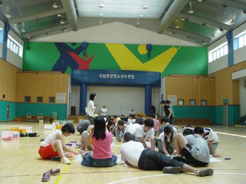 2005 국제 청소년 캠프 한마음 도미노 행사 (1) 사진 8