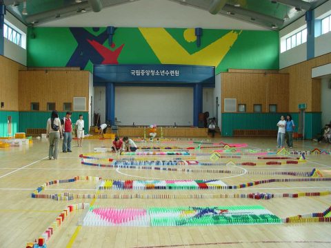 2005 국제 청소년 캠프 한마음 도미노 행사 (2) 사진 9